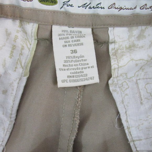 Khaki Brown Cargo Shorts - Men's size 36 - Joe Marlin Original Outfitters - Picture 4 of 5